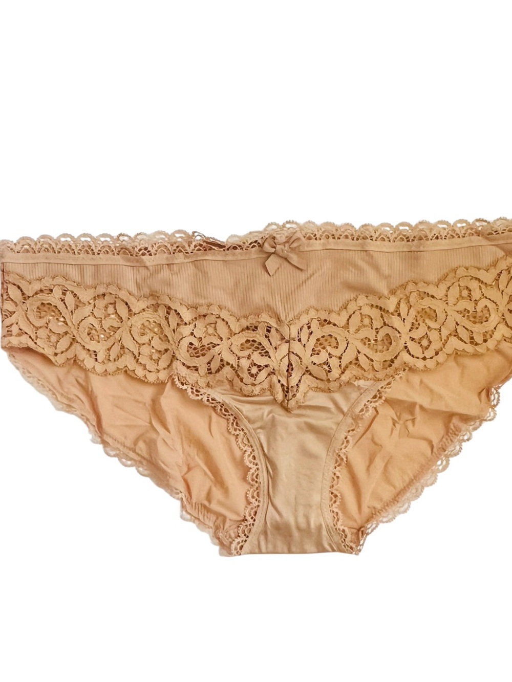 Victoria's Secret Athena Lace-Trim Bikini Panty - Beige
